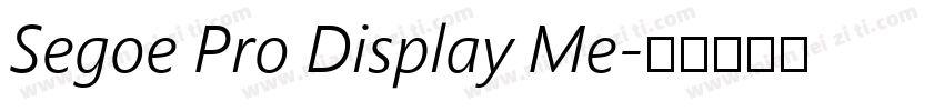 Segoe Pro Display Me字体转换